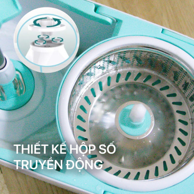 [Tặng Bông Lau] Bộ Lau Nhà MyJae Đài Loan Sợi Microfiber Xoay Siêu Tốc 360 Độ Thông Minh 129.5cm