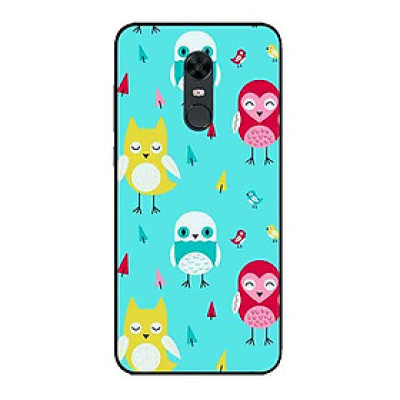 Ốp Lưng in cho Xiaomi Redmi 5 Plus Mẫu Những Chú Chim Nền Xanh - Hàng Chính Hãng
