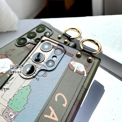 Ốp Lưng Bé Mèo Cho Samsung Galaxy S25 Ultra / S24 Ultra Có Dây Xỏ Tay - BUM STORE GALAXY