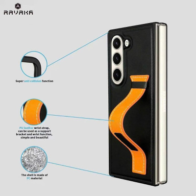 Ốp Lưng Da cho SAMSUNG Z Fold 7 Bảo Vệ 360° hiệu RAVAKA bảo vệ toàn diện bền đẹp