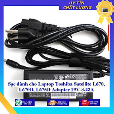 Sạc dùng cho Laptop Toshiba Satellite L670 L670D L675D Adapter 19V-3.42A - Hàng Nhập Khẩu New Seal