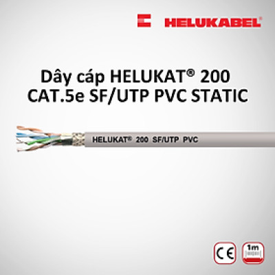 Dây cáp mạng Ethernet HELUKAT 200 SF/UTP PVC | Grey | 4 x 2 x AWG 24/1