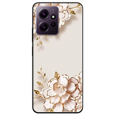 Ốp lưng dành cho Redmi Note 12 - Redmi Note 12 Pro - Redmi Note 12 Pro 5G - Tranh Hoa Nền Trắng - Hàng Chính Hãng