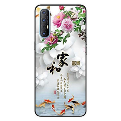 Ốp lưng dành cho Oppo Reno 3 Pro mẫu Chim Cá Nền Hoa Trắng