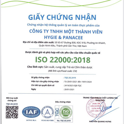 Trà thảo dược hòa tan Diếp Cá Hygie. Thơm ngon, dùng được cho người không ăn được diếp cá tươi