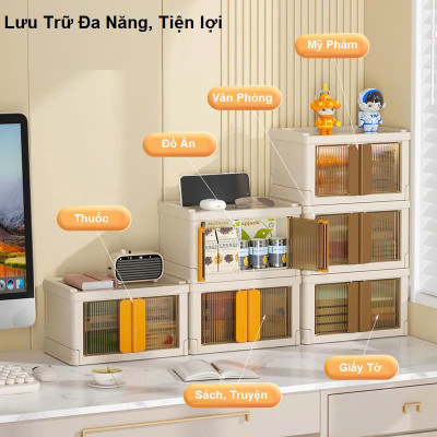 Hộp Nhựa Đựng Đồ Đa Năng Có Nắp Đậy Cao Cấp Có Thể Tháo Lắp Tiết Kiệm Không Gian