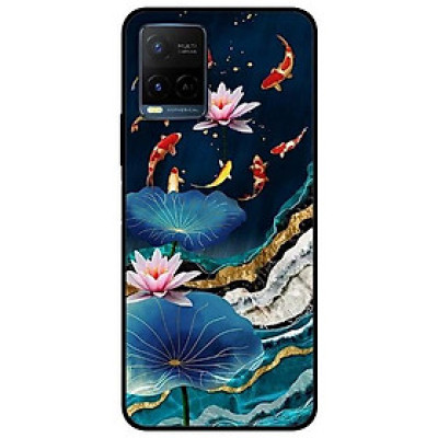 Ốp lưng dành cho Vivo Y21 - Vivo Y21s mẫu Sen Hồng Và Koi