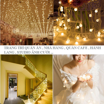 Đèn Led Trang Trí Dài 10M - 80 Bóng Trang Trí Noel Lễ Tết