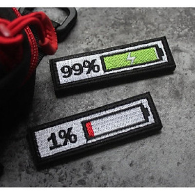 Patch_Velcro phần trăm pin dán quần áo_ba lô túi xách