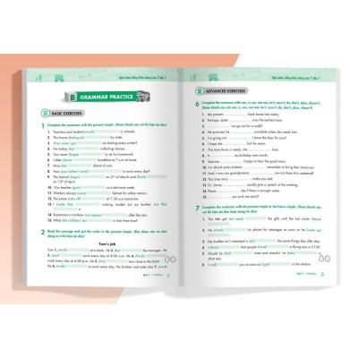 Sách - Ngữ Pháp Tiếng Anh Nâng Cao Lớp 7 - Combo 2 Tập - Megabook