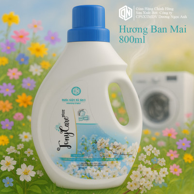 Nước giặt Tonycare 800ml – Hương Ban Mai sạch sâu, hương thơm tươi mát, an toàn cho da – Chính hãng Tonycare