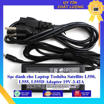 Sạc dùng cho Laptop Toshiba Satellite L550 L555 L555D Adapter 19V-3.42A - Hàng Nhập Khẩu New Seal
