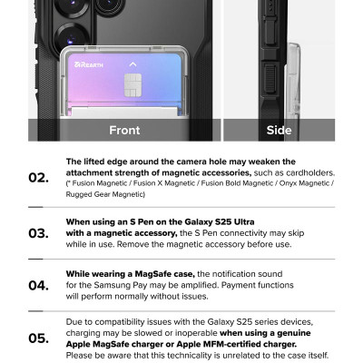 Ốp lưng cho Samsung Galaxy S25 Ultra RINGKE Fusion X Magnetic - Hàng Chính Hãng