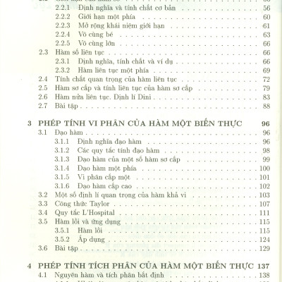 Giáo Trình Giải Tích Thực Một Biến