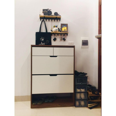 TỦ GIÀY 2 TẦNG GIÁ XOAY HẬU 9 LY