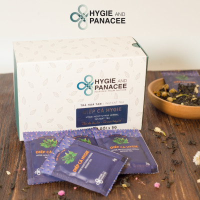 Trà thảo dược hòa tan Diếp Cá Hygie. Thơm ngon, dùng được cho người không ăn được diếp cá tươi