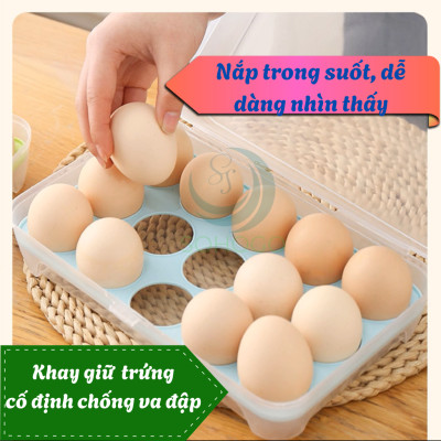 Hộp Đựng Trứng Có Nắp Đậy Tiện Lợi -Hộp Nhựa Bảo Quản Trứng 24cm x 14.5cm
