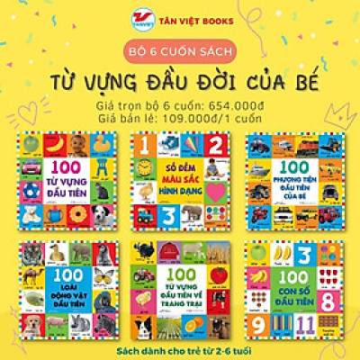 Sách - Từ Vựng Đầu Đời Của Bé - Combo 6 Cuốn - Tân Việt Books