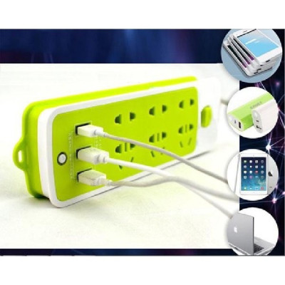Phụ kiện tiện ích - Ổ cắm điện đa năng chống giật ,có 9 ổ cắm và 3 cổng sạc USB ,tự động ngắt khi quá tải ,sử dụng cho nhiều thiết bị cùng 1 lúc ,có lỗ treo tiện lợi