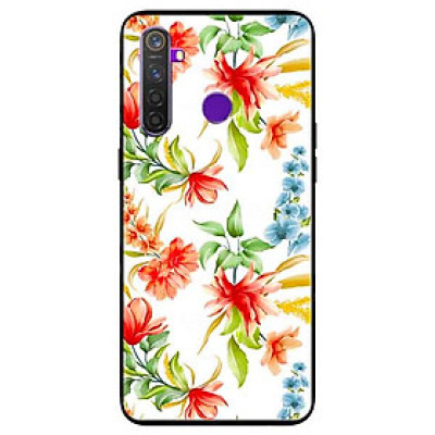 Ốp lưng in cho Realme 5 Mẫu Cành Hoa Lan Đỏ