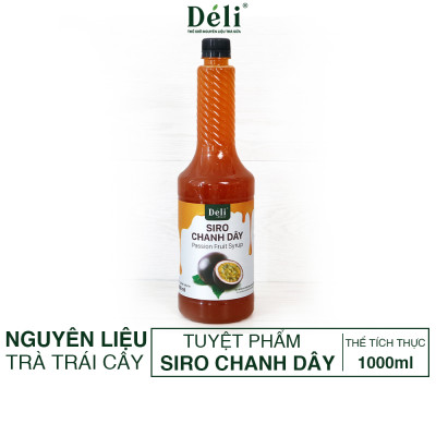 Trà Olong Déli 500gr+ Mứt chanh dây Déli 1lit+ Siro chanh dây Déli 1lit [COMBO nguyên liệu pha chế 40ly trà chanh dây] HSD: 12 tháng, chuyên dùng cho các quán