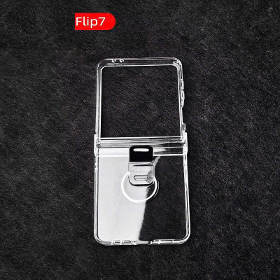 Ốp lưng chống sốc trong suốt kèm iring cho Samsung Galaxy Z Flip 7 hiệu Likgus Cover Ring (chất liệu cao cấp, thiết kế iring chống rơi rớt) - hàng nhập khẩu