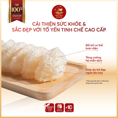 Tổ yến Tinh chế cao cấp 100 gram Yến Việt Tinh Hoa - Hàng chính hãng
