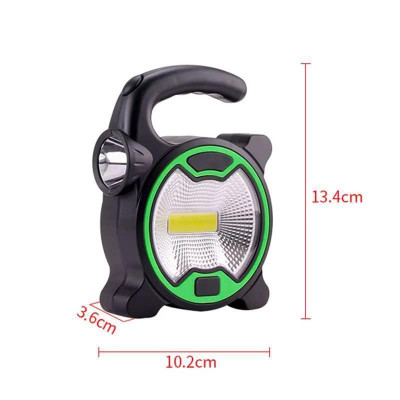 Đèn Pin Led Cob 2 Chế Độ Chống Nước Di Động Có Tay Cầm Dùng 3 Pin Aa Tiện Dụng