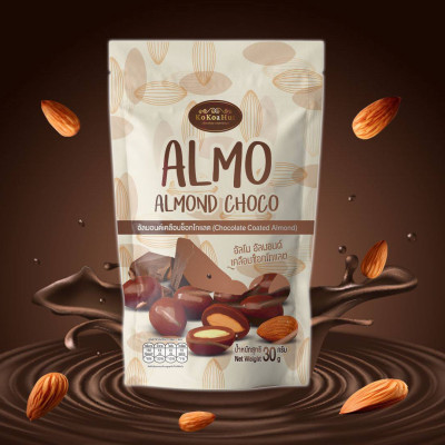 Sô Cô La Hạnh Nhân ALMO – Giòn Ngon, Thơm Lừng – Gói 30g [Hàng Thái Lan]