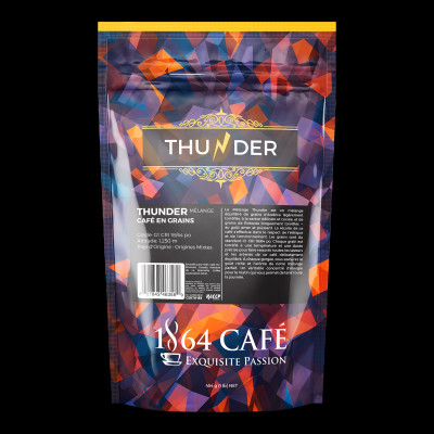 Cà Phê Rang Xay Thunder No.4 Gu Việt Pha Phin/Pha Máy – 1864 CAFÉ trọng lượng tịnh 454g