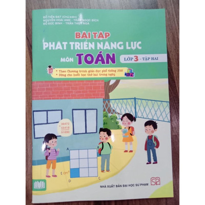 Sách - Combo Bài tập phát triển năng lực môn Toán Lớp 3 - Tập 1 + 2 - theo Chương trình GDPT 2018  ( Cánh Diều )