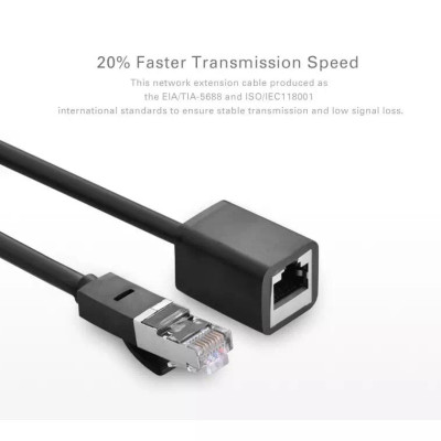 Ugreen UG11283NW112TK 5M màu Đen Cáp nối dài Ethernet CAT6 FTP RJ45 - HÀNG CHÍNH HÃNG