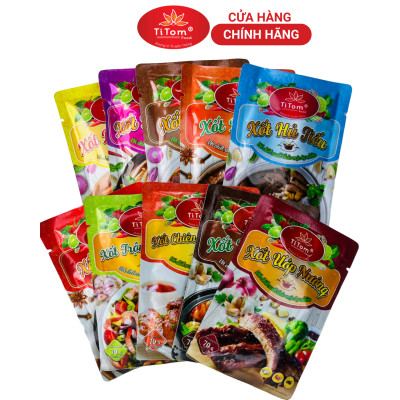 Xốt bún riêu Titom gói 70g gia vị bún riêu hoàn chỉnh dùng nấu nước lèo bún riêu