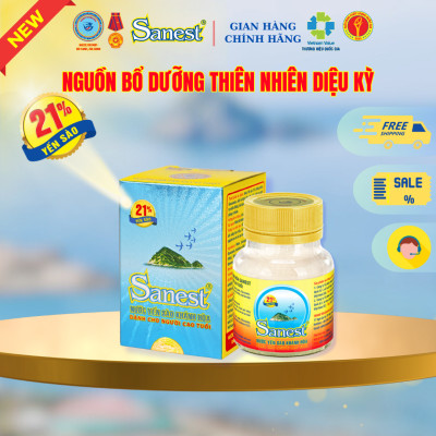  NEW [ Combo 5 lọ] Nước Yến sào Khánh Hòa Sanest 21% - Dành cho Người Cao Tuổi - Có đường