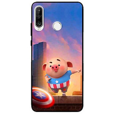 Ốp lưng in cho Huawei P30 Lite Mẫu Heo CAP