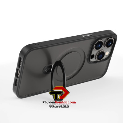 Ốp lưng dành cho iPhone 14 Pro Max hỗ trợ sạc không dây, có chân chống dựng điện thoại chính hãng WIWU Protective Case  -Hàng chính hãng
