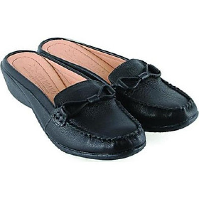 Giày Sabo Nữ Da Bò Huy Hoàng HT7936 - Đen