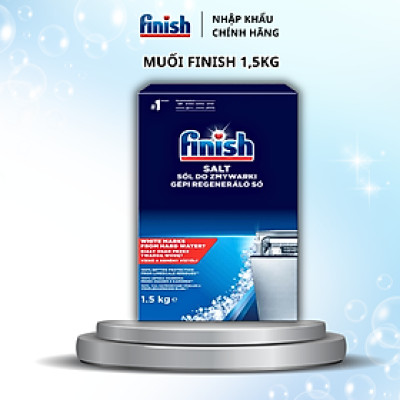 Muối Finish 1.5kg+Bóng Finish 1150ml+ 100 Viên Finish Quantum Max dùng cho Máy Rửa Bát