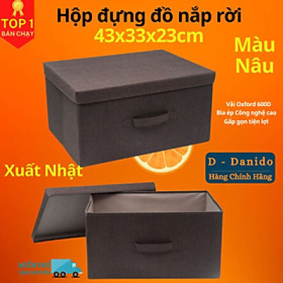 Hộp vải đựng đồ đa năng có nắp TD3a và TD3b – Túi vải Thụy Điển có nắp rời 34L sang trọng vải Oxford chính hãng