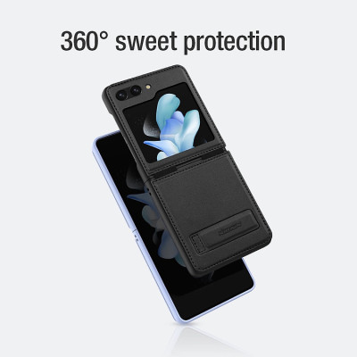 Ốp Case Nillkin Qin Leather (Vegan Leather) Dành Cho Samsung Galaxy Z Flip 5 5G - Hàng Chính Hãng