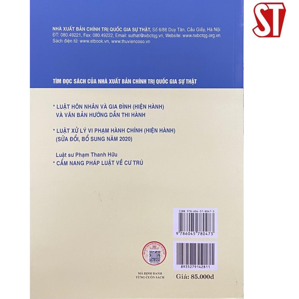 Sách - Bình Luận Khoa Học Luật Cư Trú - NXB Chính Trị Quốc Gia