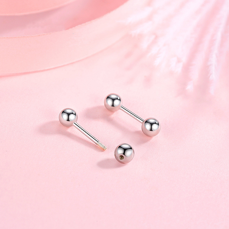 Bông tai chữ I lỗ sụn basic thần thái 1 đôi unisex