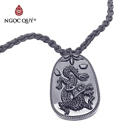 Mặt dây chuyền hình rồng đá thiền mệnh thủy, mộc - Ngọc Quý Gemstones