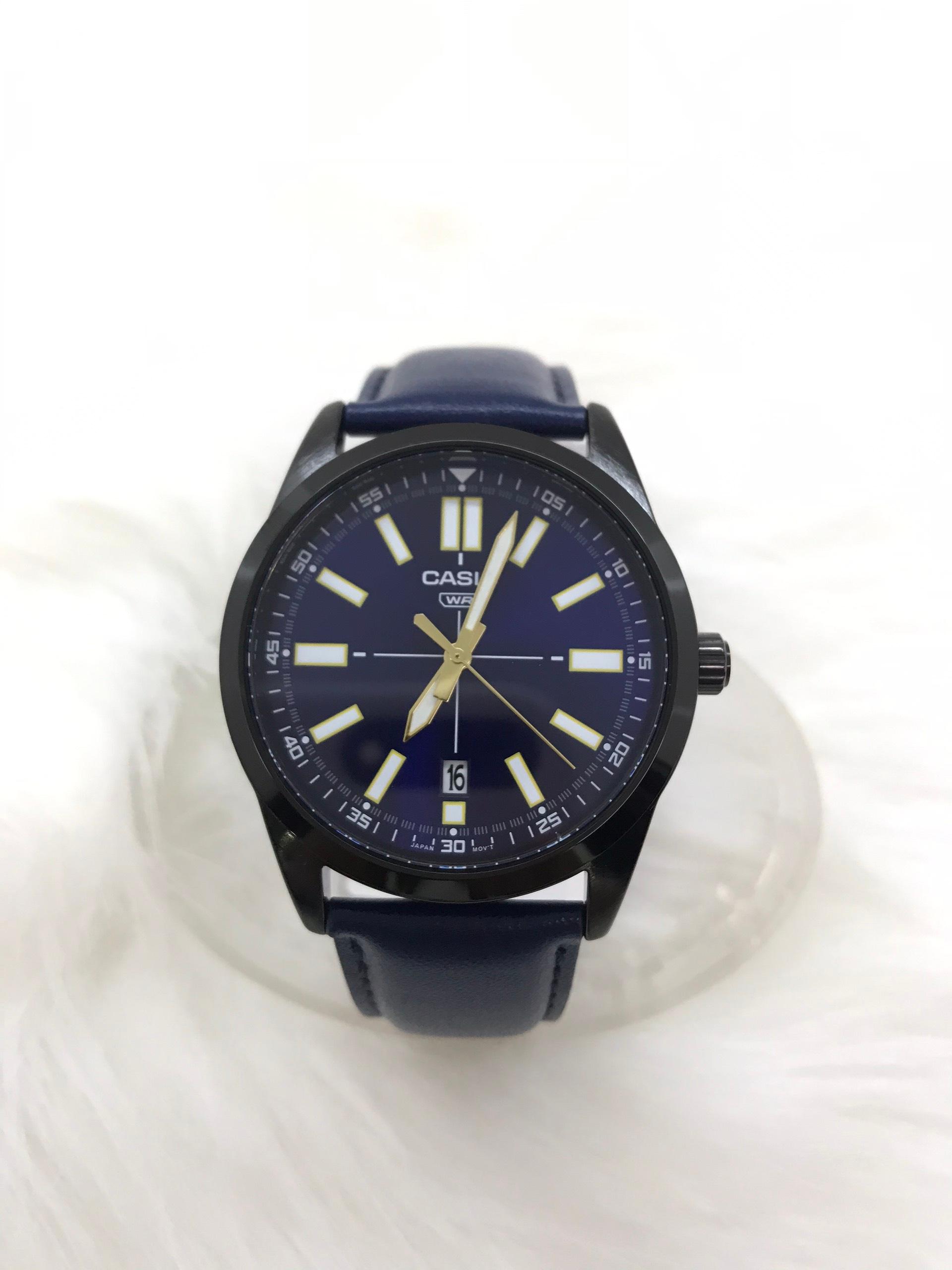 Đồng Hồ Nam Dây Da Casio Standard MTP-VD02BL-2EUDF Chính Hãng - MTP-VD02BL-2E