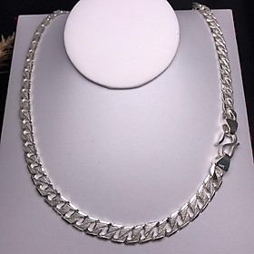 Dây chuyền nam bằng bạc kiểu móc xích trọng lượng 15 chỉ