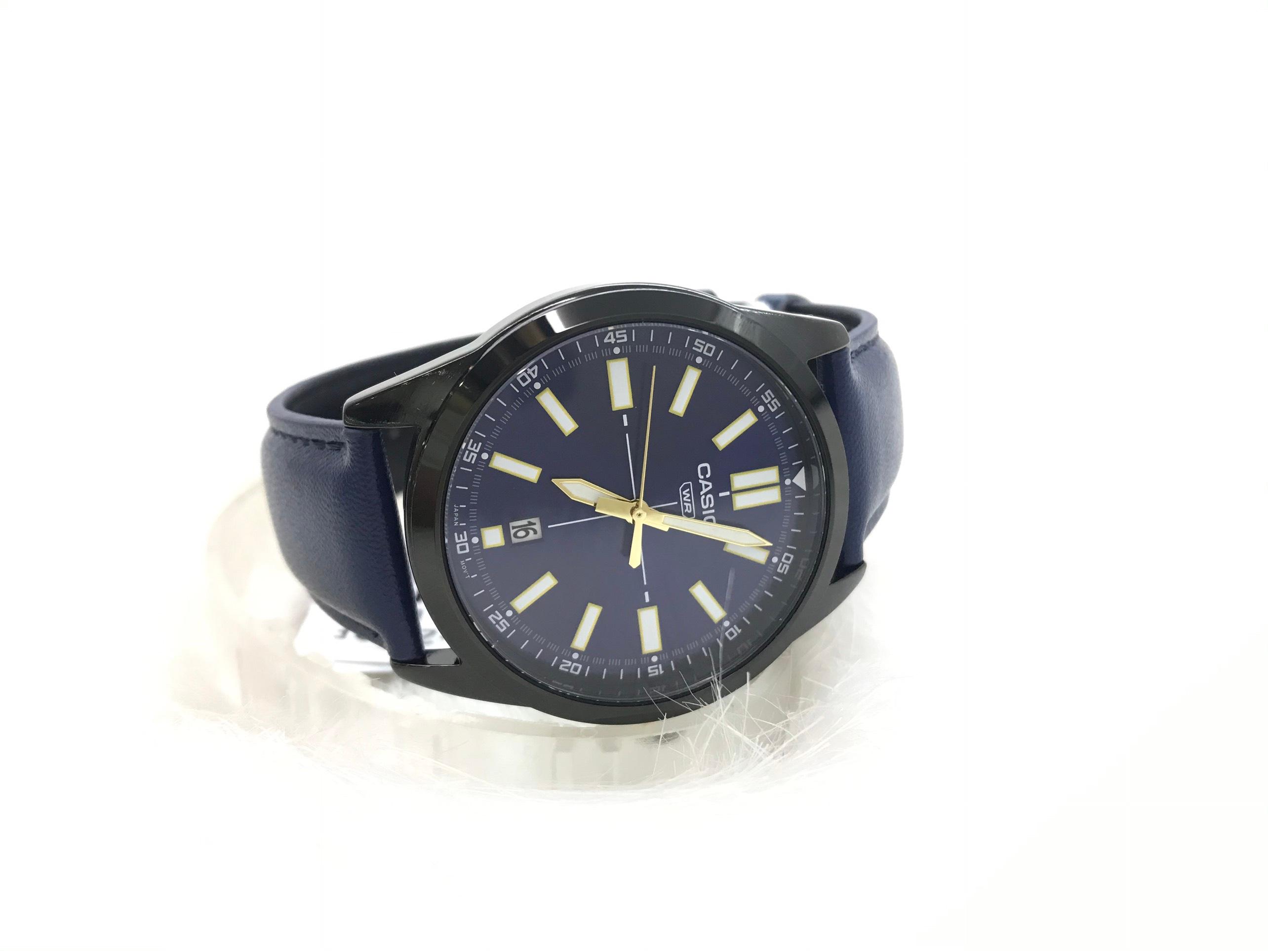 Đồng Hồ Nam Dây Da Casio Standard MTP-VD02BL-2EUDF Chính Hãng - MTP-VD02BL-2E