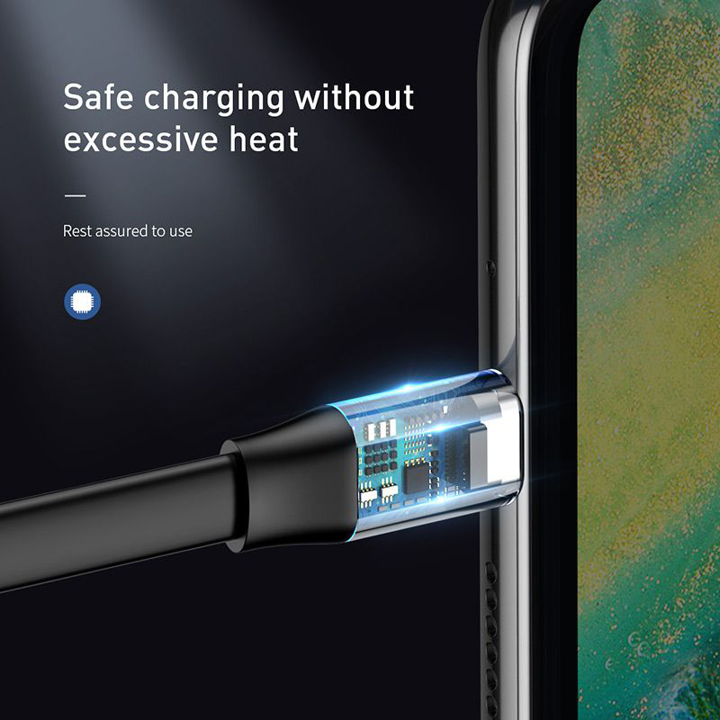 Cáp sạc và truyền dữ liệu USB chân Type-C chính hãng Baseus dài 23cm