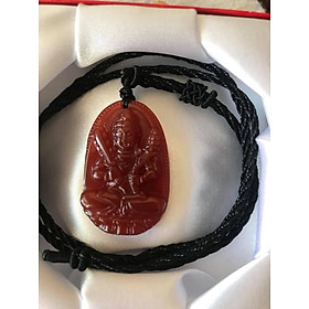 MẶT DÂY CHUYỀN HƯ KHÔNG TẠNG ĐỘ MỆNH NỮ TUỔI SỬU DẦN ĐÁ MÃ NÃO ĐỎ SIZE 3CM 