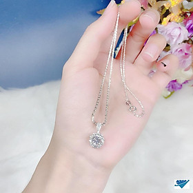 Dây chuyền bạc mặt đá nhỏ xinh MS115