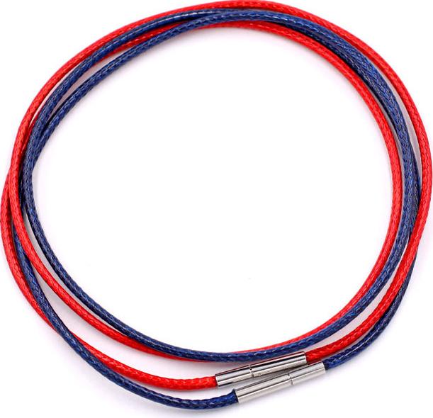 Combo 2 sợi dây vòng cổ cao su - xanh dương + đỏ DCSXDO1